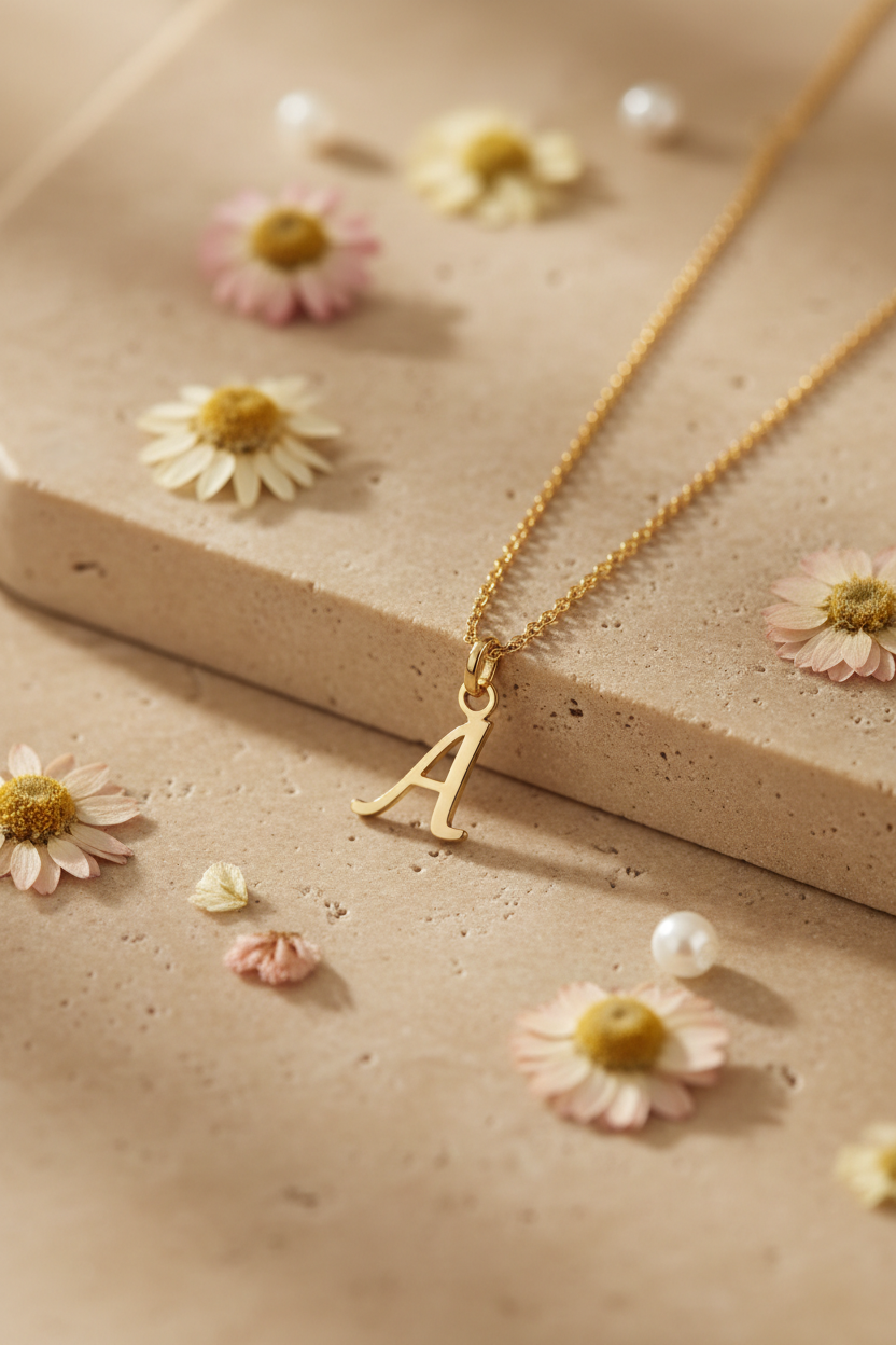 Your Letter Your Story - Custom Initial Pendant close up
