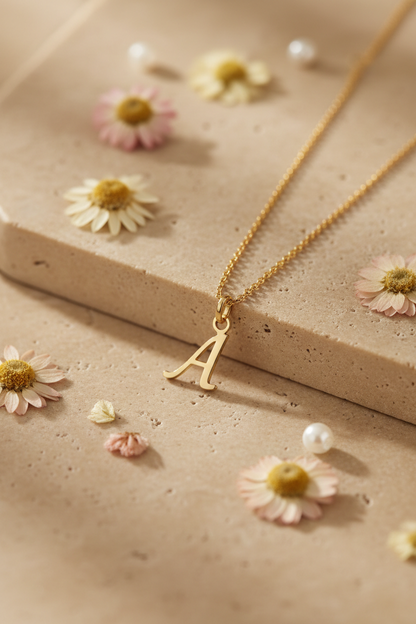 Your Letter Your Story - Custom Initial Pendant close up