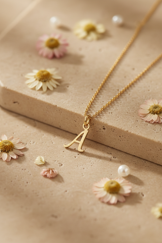 Your Letter Your Story - Custom Initial Pendant close up