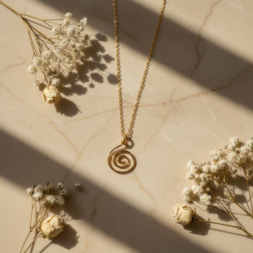 Spiral Pendant - Sandy Stone